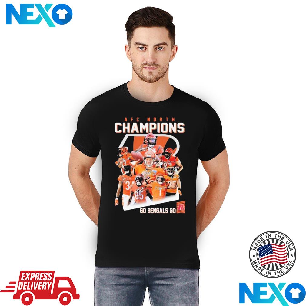 Cincinnati Bengals Go Bengals Go AFC North Champions 2022 Signatures Shirt,  hoodie, sweater, long sleeve and tank top