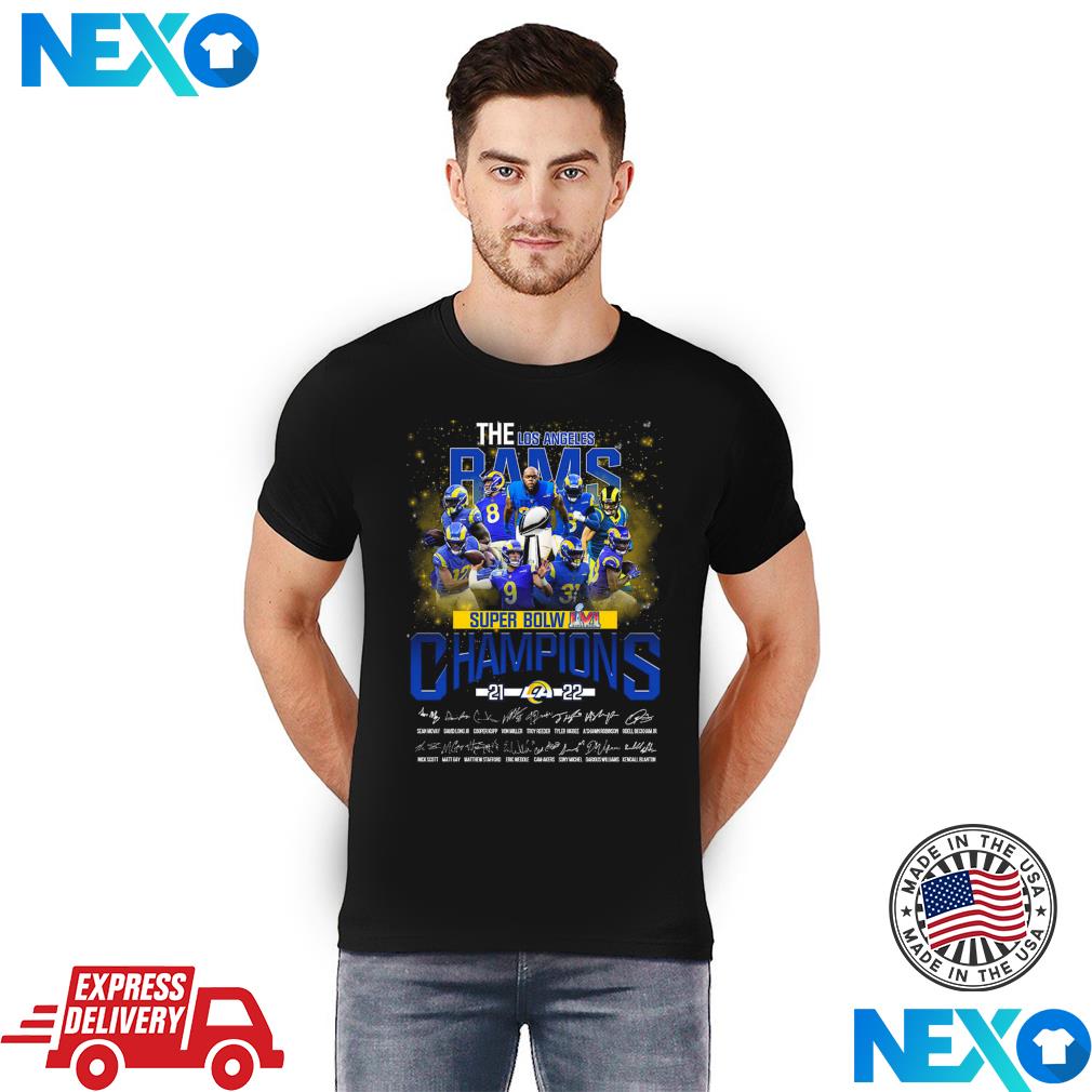 Los Angeles Rams Super Bowl Lvi Champions 2022 Signatures Shirt, hoodie,  sweater, long sleeve and tank top