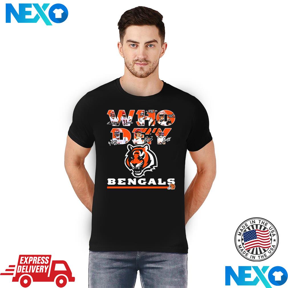 Buy Cincinnati Bengals Who Dey Team Signature Shirt For Free Shipping  CUSTOM XMAS PRODUCT COMPANY