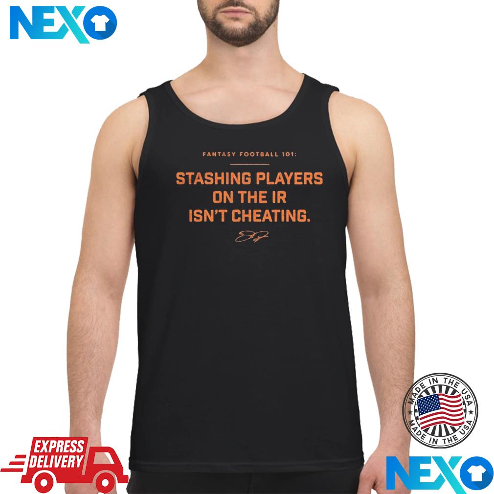 Bucktee Fantasy Football 101 Stashing Players on The IR Isn’t Cheating Shirt (Style: G500 T-Shirt, Color: Black, Size: S)