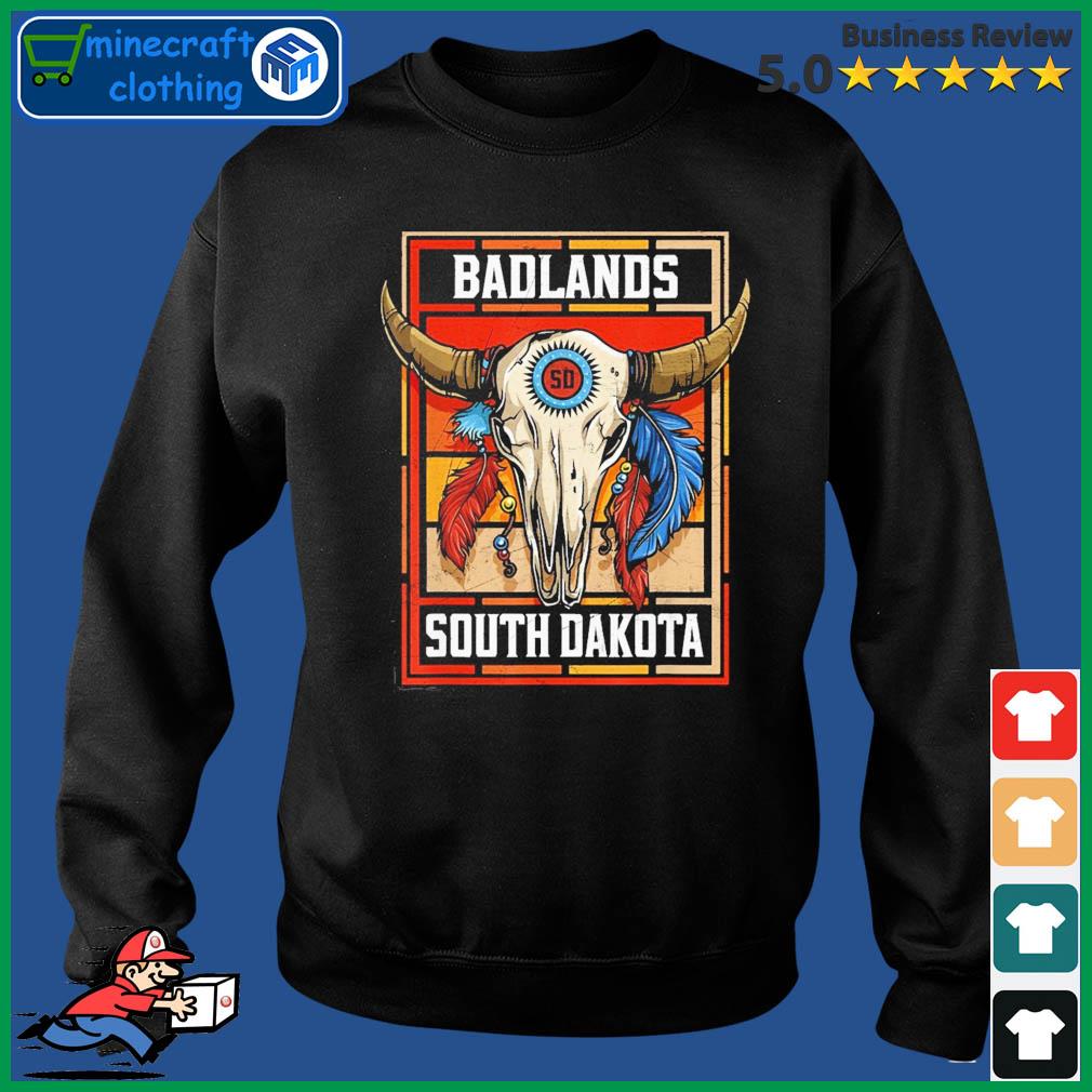 Badlands South Dakota Native American Bison Skull Shirt Sweater