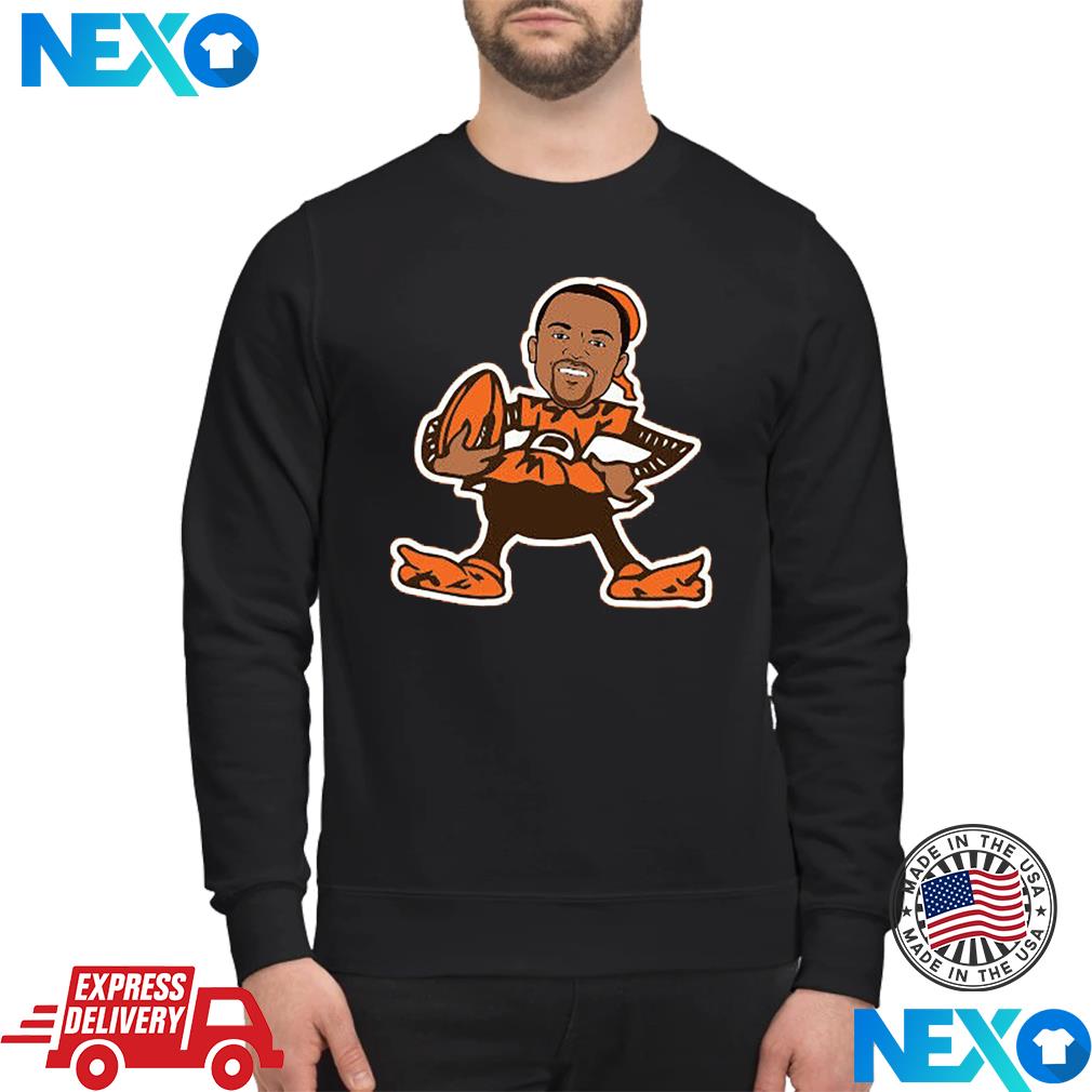 Cleveland Browns Deshaun Watson Throwback Logo Hooded sweatshirt