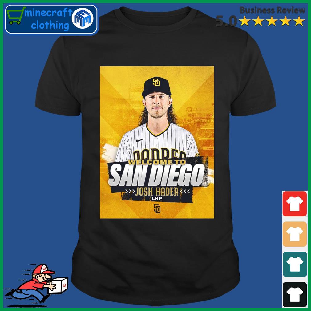 MLB Navy Milwaukee Brewers Pitcher Josh Hader T Shirt Padres Graphic