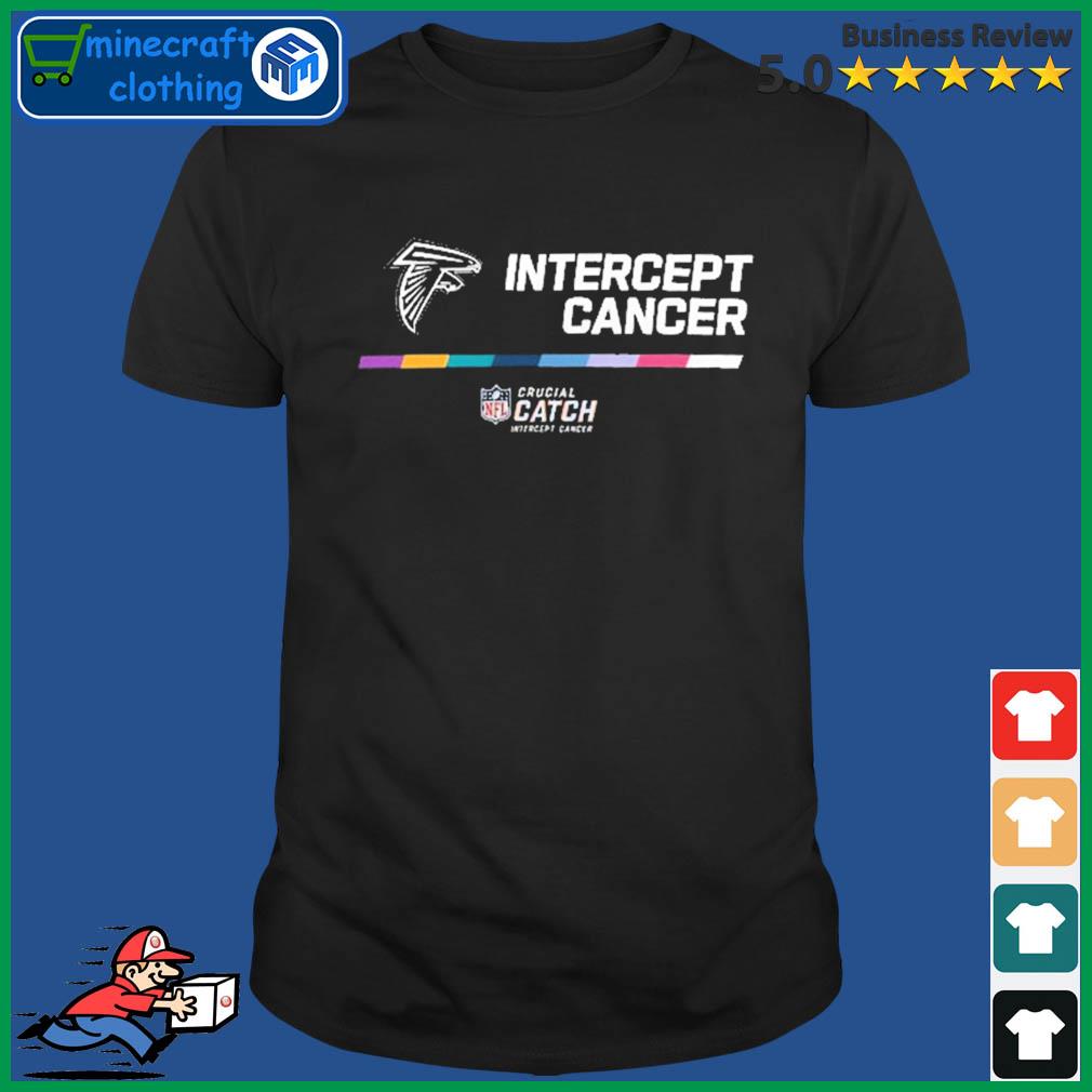 Nice atlanta Falcons 2022 intercept cancer NFL Crucial Catch shirt, hoodie  and sweater