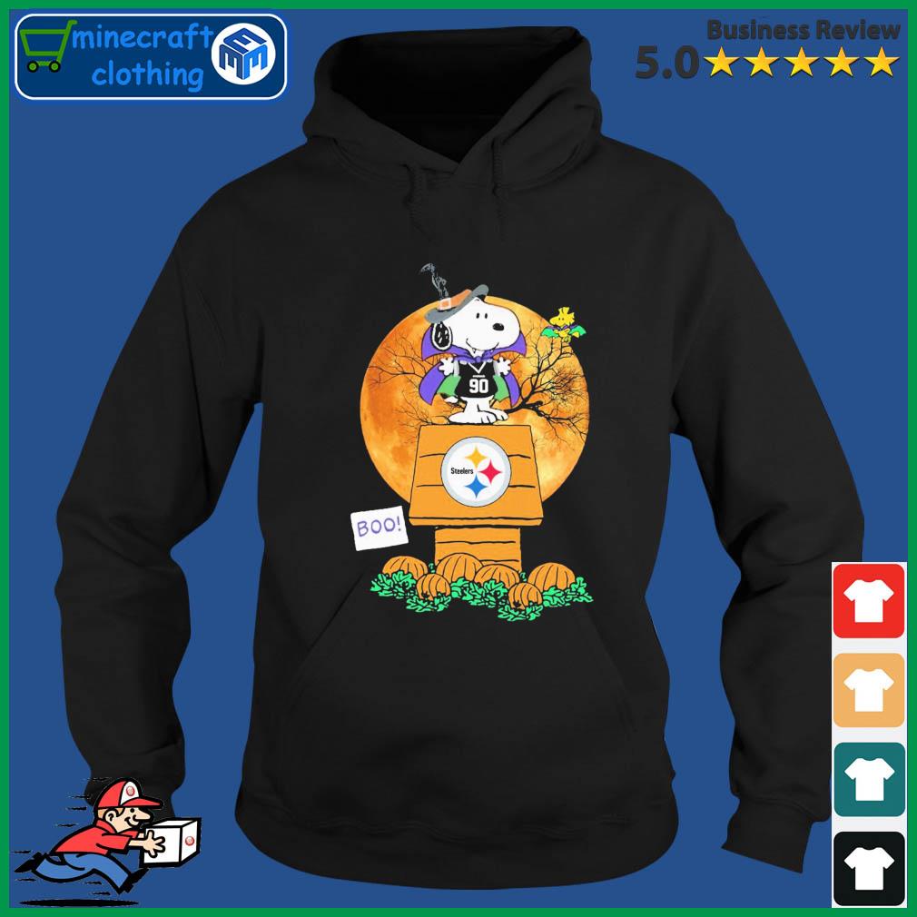 Snoopy Woodstock boo moon Pittsburgh Steelers Happy Halloween Logo Shirt,  hoodie, longsleeve, sweater