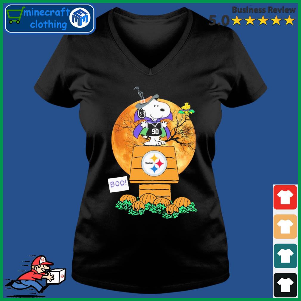 Snoopy Woodstock boo moon Pittsburgh Steelers Happy Halloween Logo Shirt,  hoodie, longsleeve, sweater