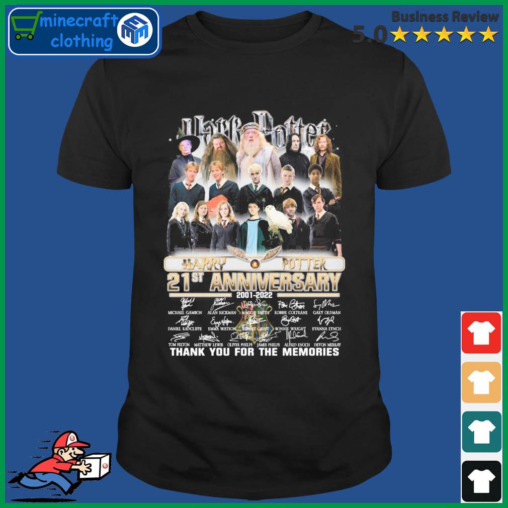 Harry Potter All Characters 21st Anniversary 2001-2022 Thank You For The Memories Signatures Shirt