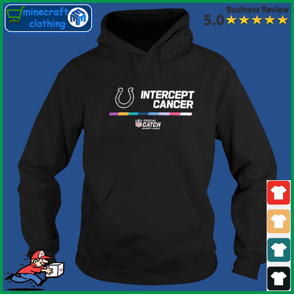 Indianapolis Colts 2021 crucial catch intercept cancer shirt, hoodie,  sweater and v-neck t-shirt