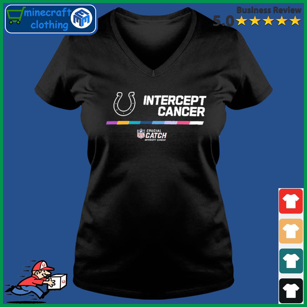 Indianapolis Colts 2021 crucial catch intercept cancer shirt, hoodie,  sweater and v-neck t-shirt