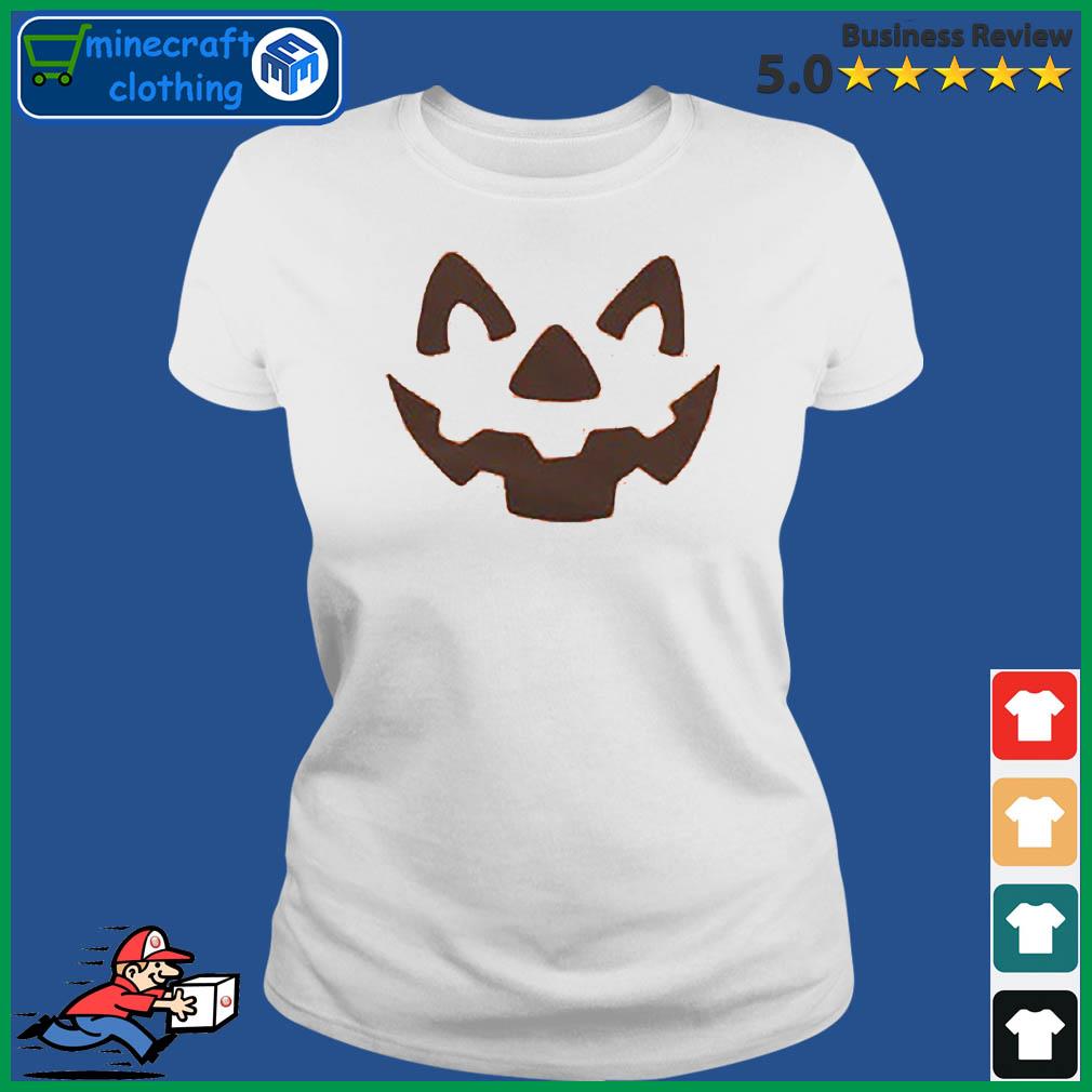 Jack-O-Lantern Face Halloween Shirt Ladies Tee