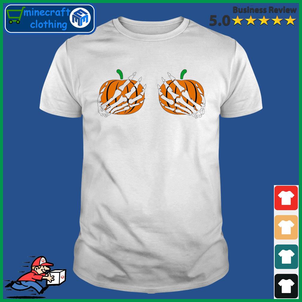 Skeleton Hand Bra Skeleton Hand Pumpkin Halloween shirt