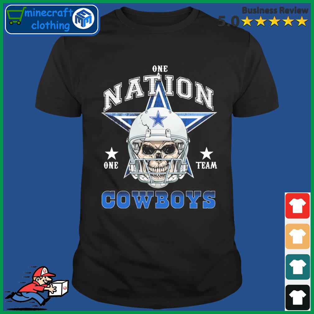 Skull Nation 'One Team' Dallas Cowboys Gifts For Him Shirt