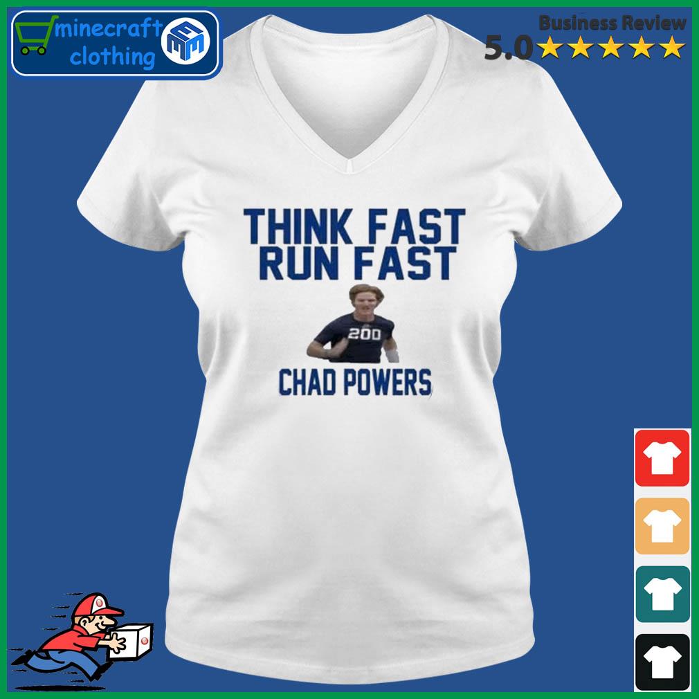 Think Fast Run Fast Chad Powers 200 Shirt Ladies V-neck Tee