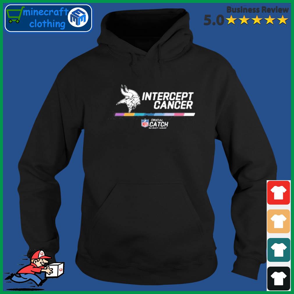 Vikings Intercept Cancer Nfl Crucial Catch T-Shirt, hoodie, sweater, long  sleeve and tank top