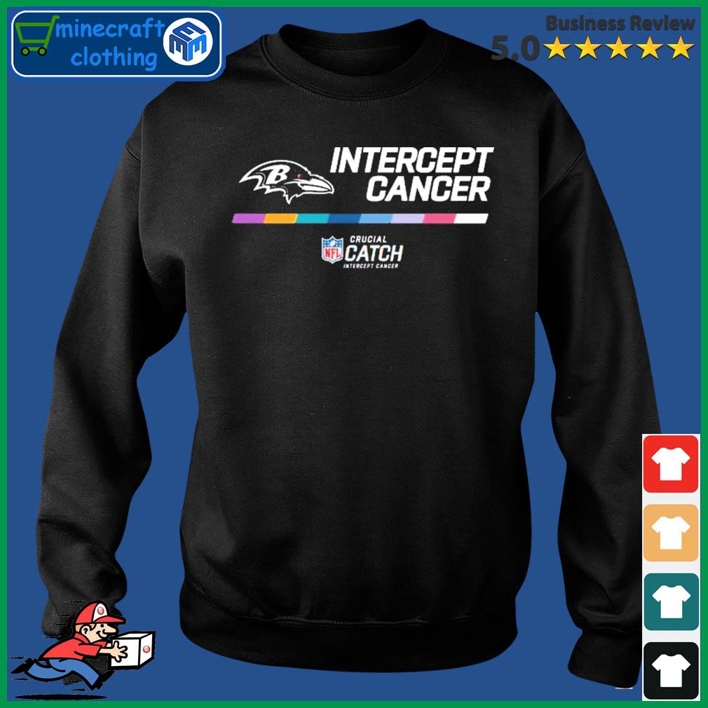 2022 NFL Crucial Catch Intercept Cancer Baltimore Ravens Shirt Sweater