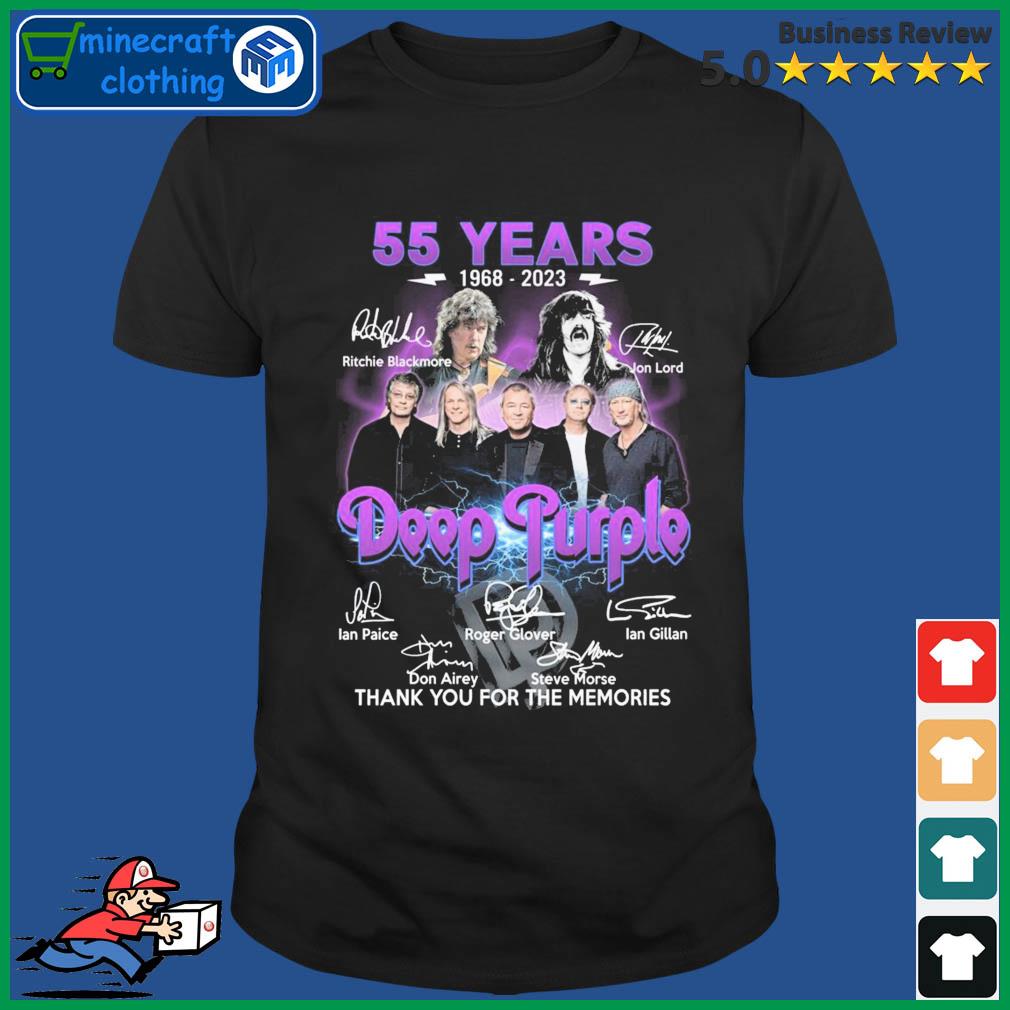 55 Years 1968-2023 Deep Purple Thank You For The Memories Signatures Shirt