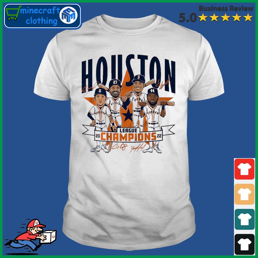 Houston Astros 2022 League Champions Caricature Signatures Shirt, hoodie,  sweater, long sleeve and tank top