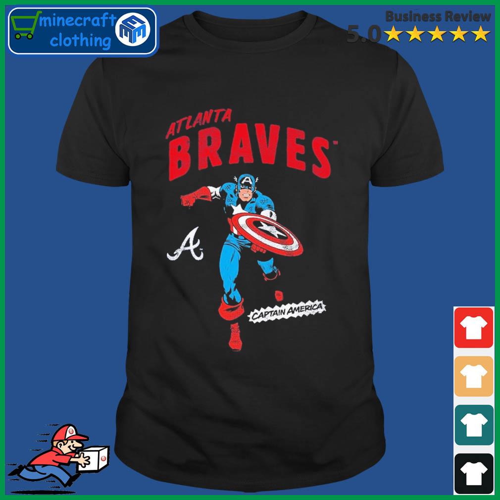 Atlanta Braves Youth Team Captain America Marvel T-shirt,Sweater, Hoodie,  And Long Sleeved, Ladies, Tank Top