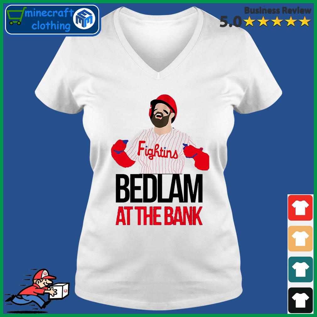 The Fightins Bryce Harper Bedlam At The Bank Shirt Ladies V-neck Tee