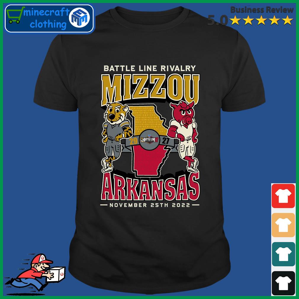 Battle Line Rivalry 2022 Mizzou Tigers Beat Arkansas Razorbacks 29-27 Shirt