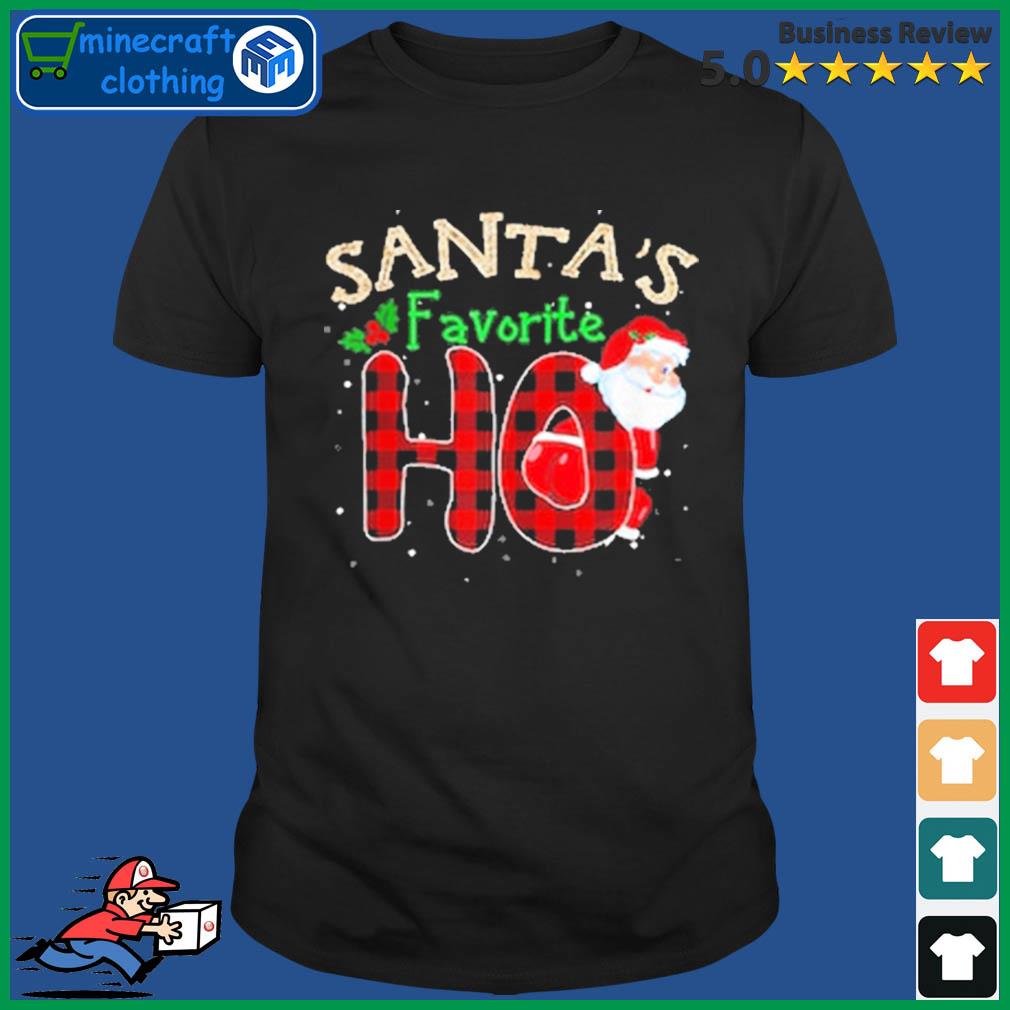 Christmas Santa's Favorite Ho Xmas Pajama Funny Naughty Shirt