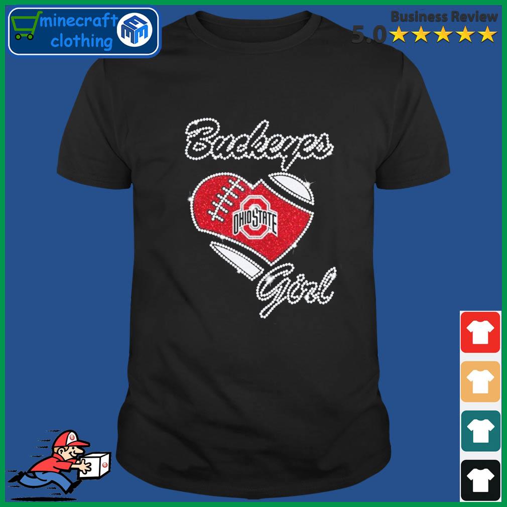 Diamond Heart Buckeyes Ohio State Girl Shirt