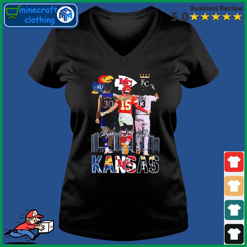 Kansas Patrick Mahomes Ochai Agbaji and Salvador Perez signatures T-shirt,  hoodie, sweatshirt and tank top