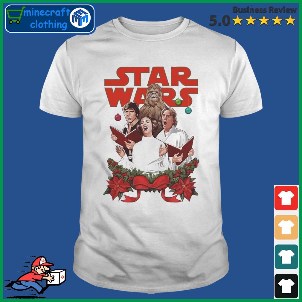 Leis Han Solo Luke Chewie Rebel Choir Funny Holiday Christmas Shirt