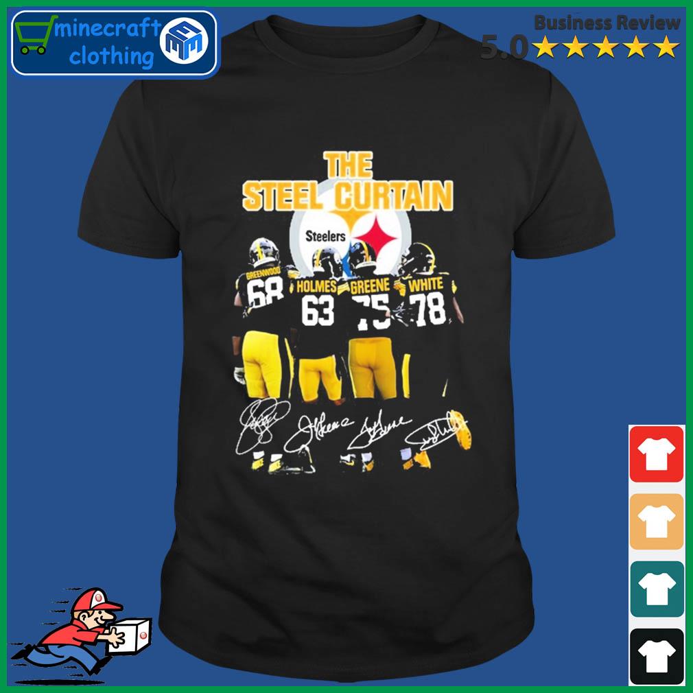 Pittsburgh Steelers The Steel Curtain Greenwood Holmes Green And White  Signatures Shirt, hoodie, sweater, long sleeve and tank top