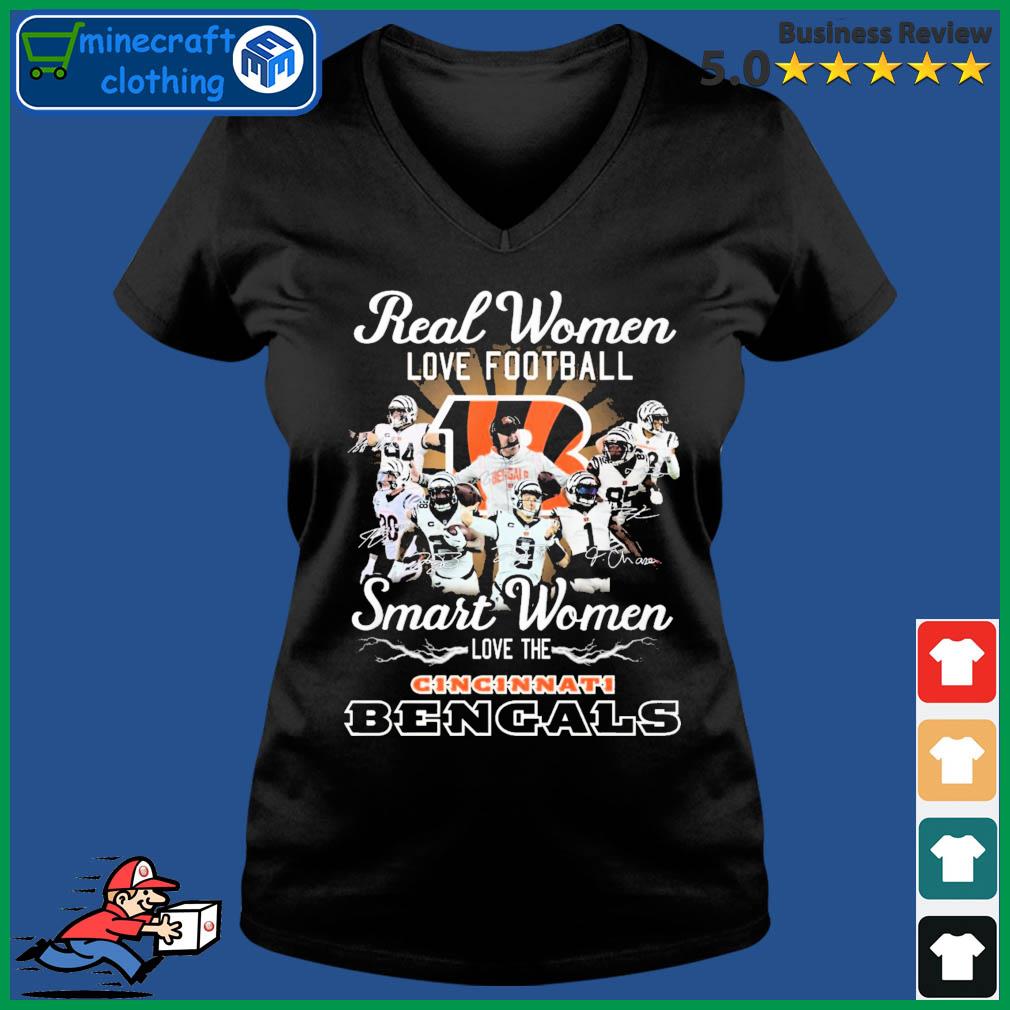 Real Women Love Football Smart Women Love The Cincinnati bengals Signatures  2022 Men's Shirt, hoodie, sweater, long sleeve and tank top