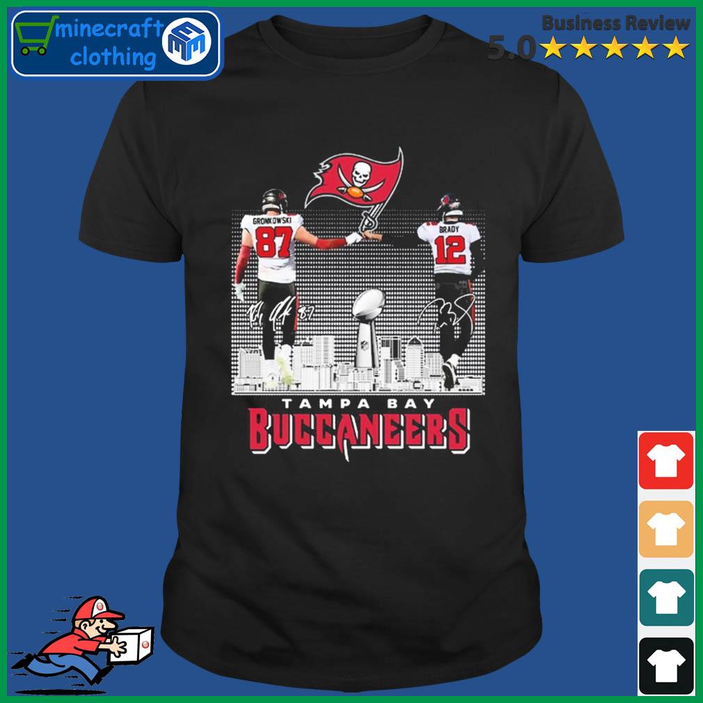 Nfl Tampa Bay Buccaneers Rob Gronkowski And Tom Brady Signatures T-shirt,Sweater,  Hoodie, And Long Sleeved, Ladies, Tank Top