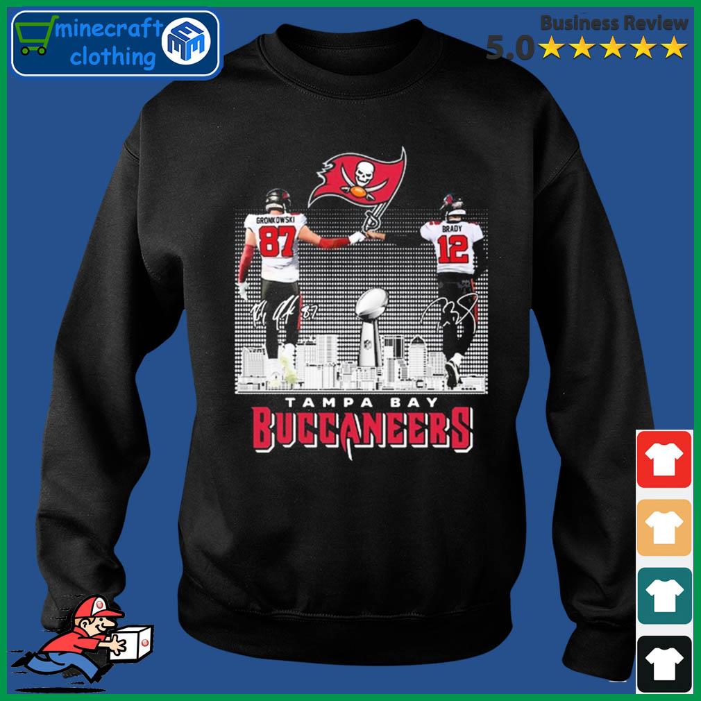 NFL Buccaneers Rob Gronkowski and Tom Brady football signatures shirt,  hoodie, sweater and long sleeve