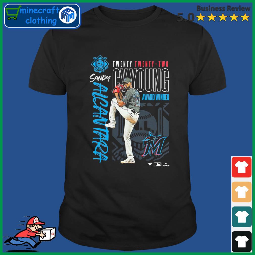 Miami Marlins Sandy Alcantara NL CY Young Award Winner T-Shirt