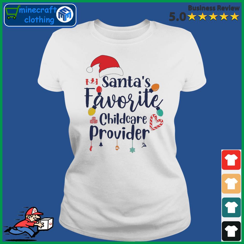 Santa's Hat Favorite Childcare Provider Christmas Sweater Ladies Tee