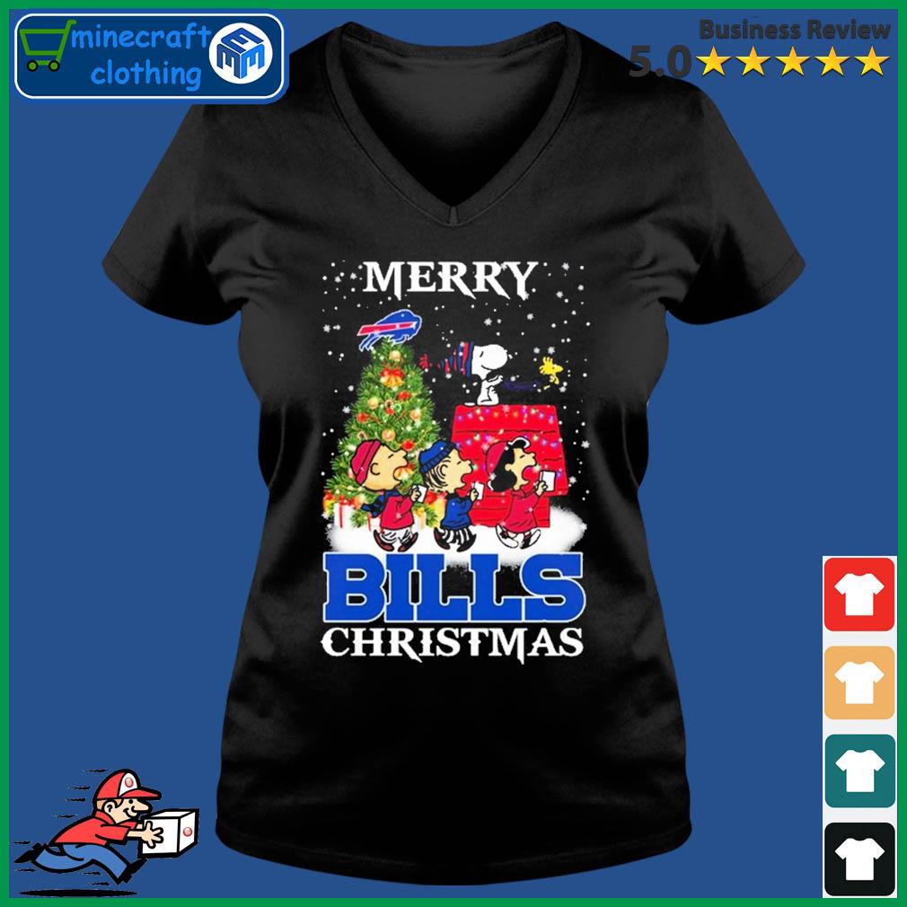 The Peanuts Snoopy And Woodstock Merry Buffalo Bills Christmas Shirt -  Limotees