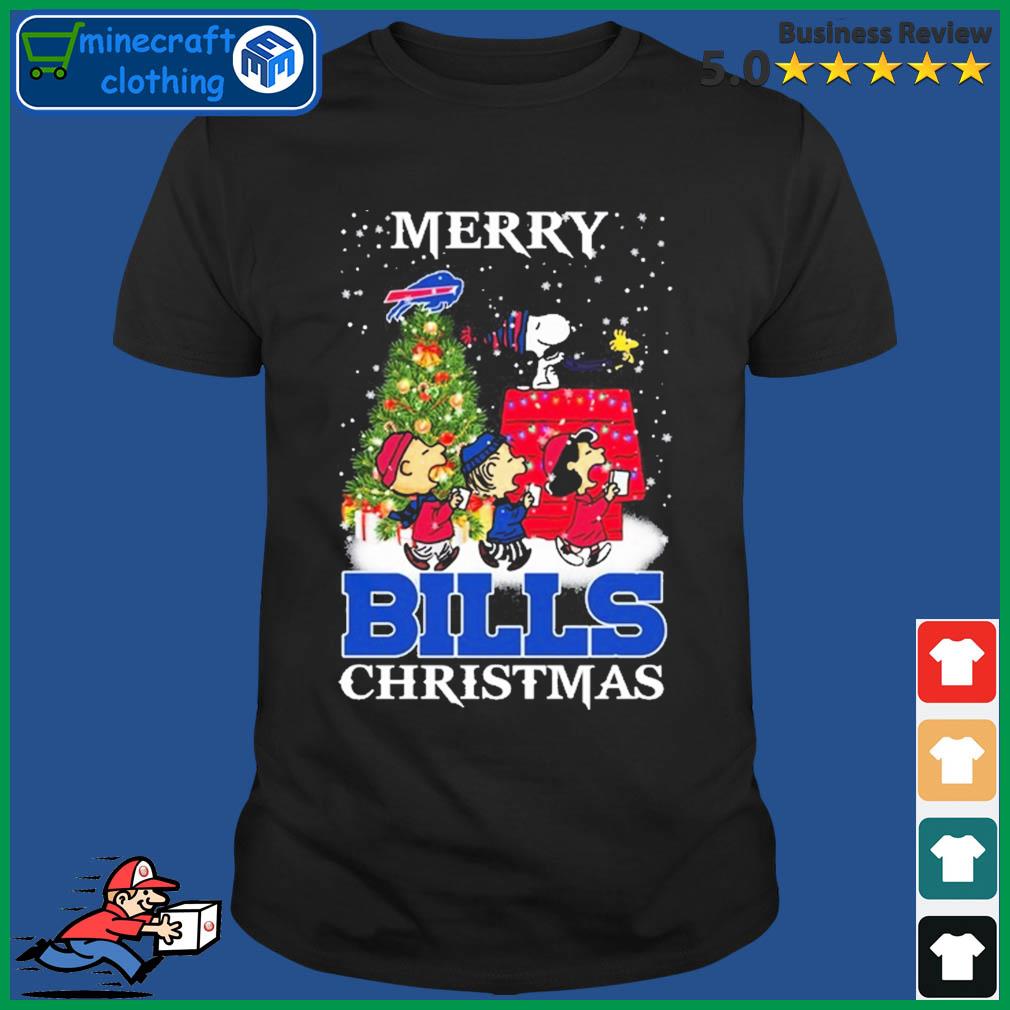 The Peanuts Snoopy And Woodstock Merry Buffalo Bills Christmas Shirt -  Limotees