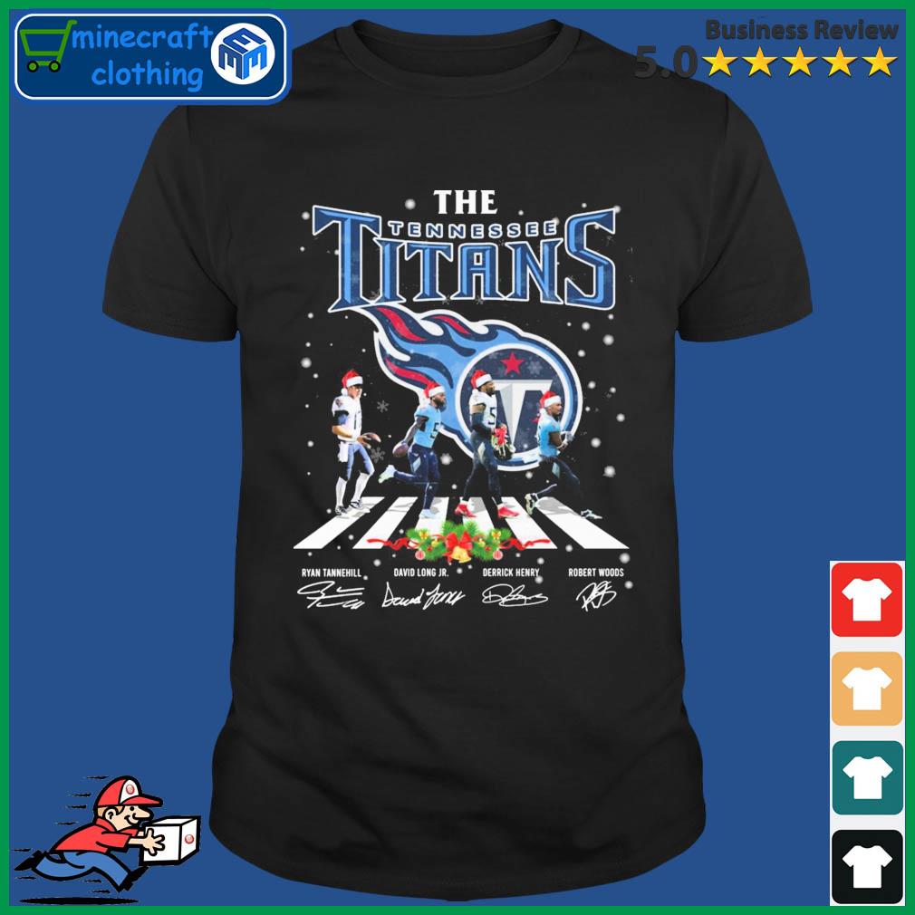 The Titans NFL Team 2022 Abbey Road Merry Christmas Signature Shirt