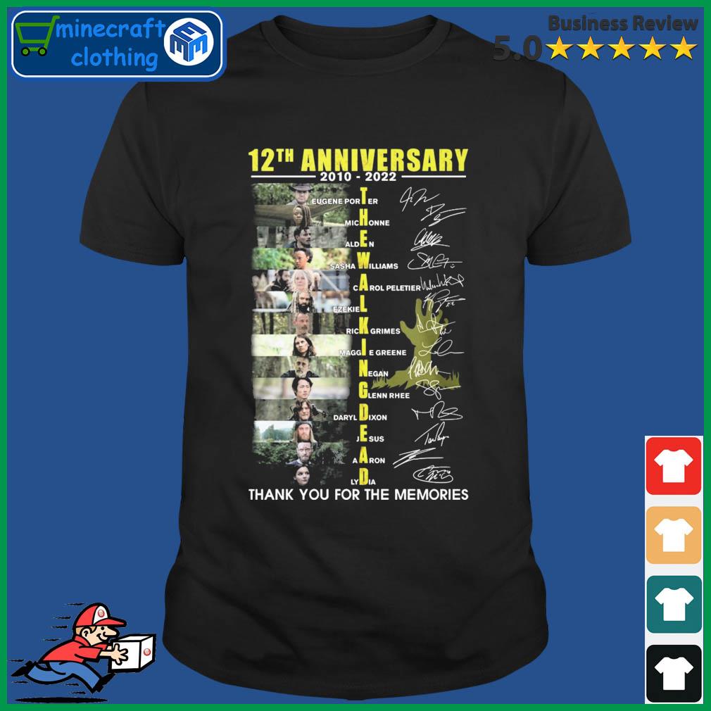 The Walking Dead 12th Anniversary 2010-2022 Thank You For The Memories Signatures Shirt
