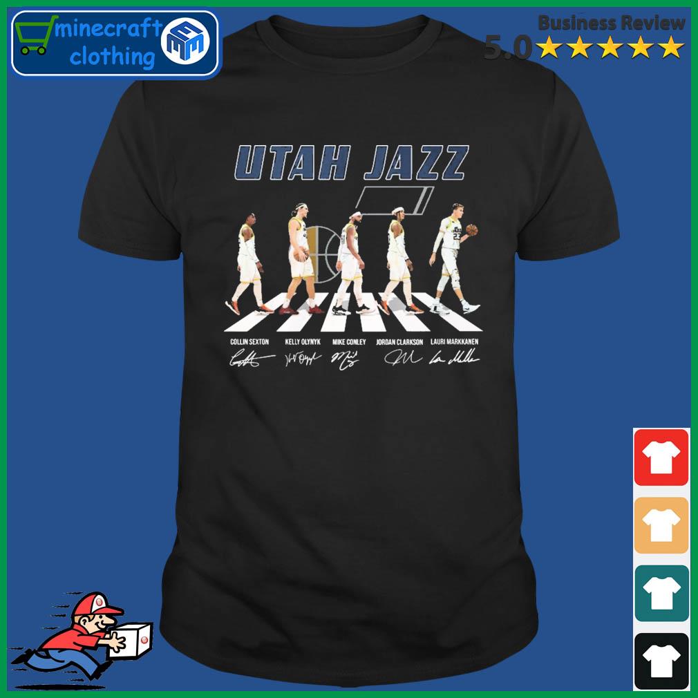 Utah Jazz Collin Sexton, Kelly Olynyk, Mike Conley, Jordan Clarkson Lauru Markkanen Shirt