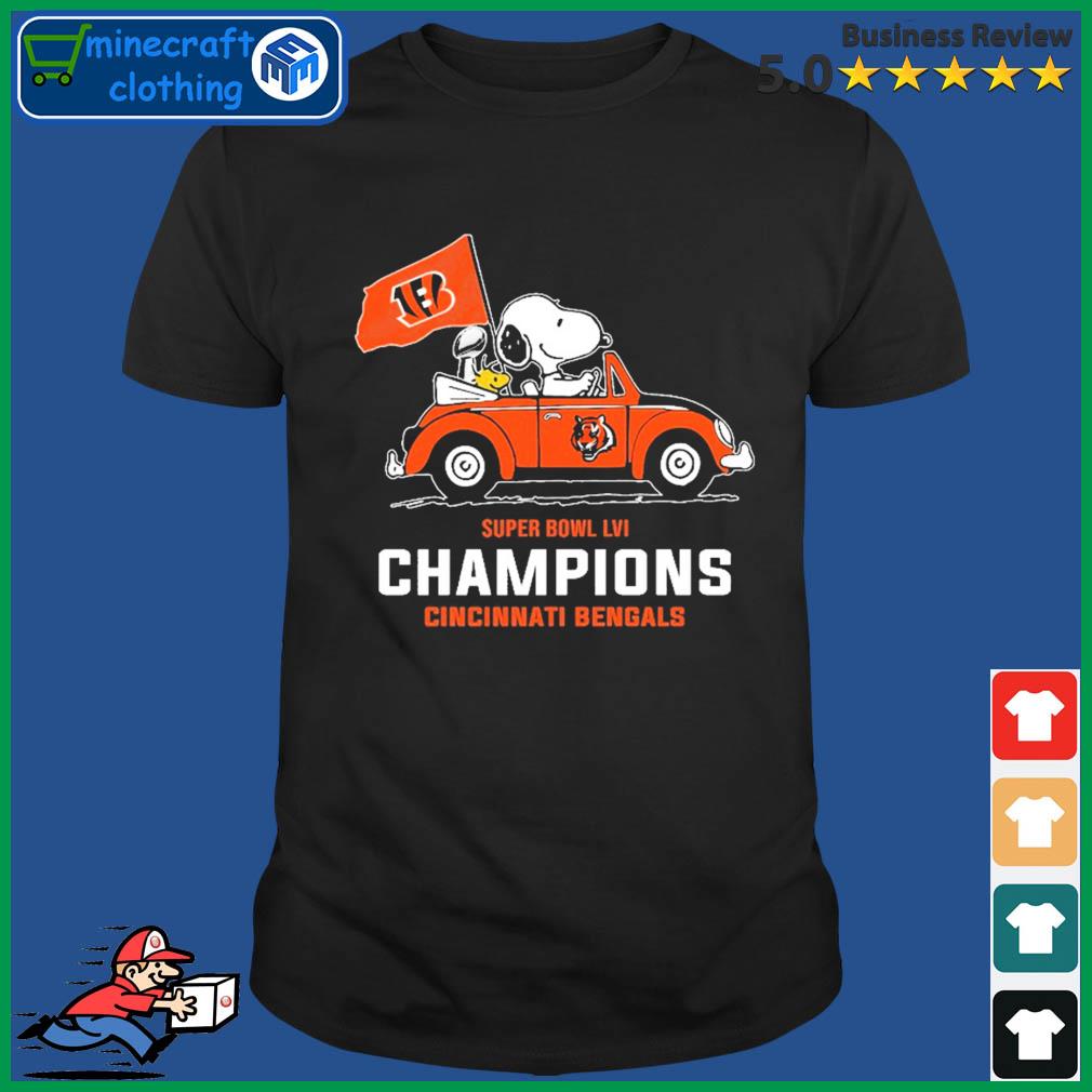 Snoopy Super Bowl Lvi Champions Cincinnati Bengals Shirt - Limotees